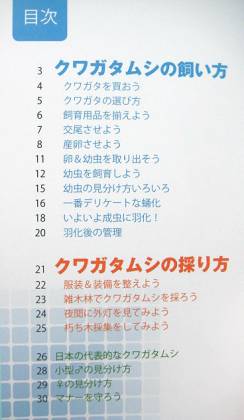 初めて飼うクワガタムシ 2013年度版 目次